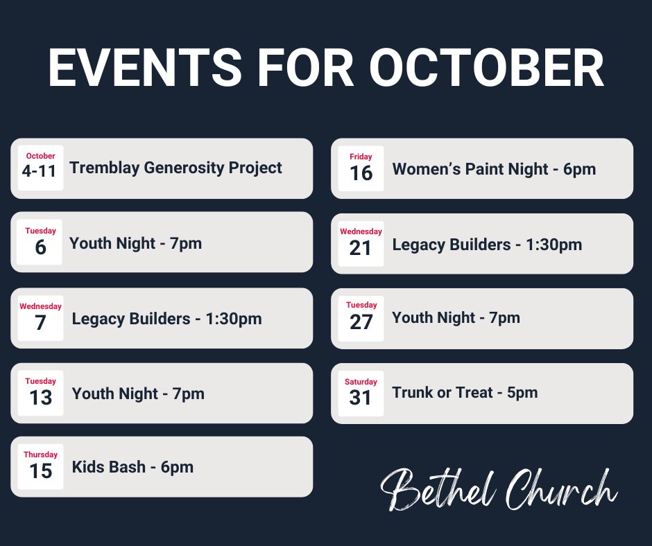 October events 2026